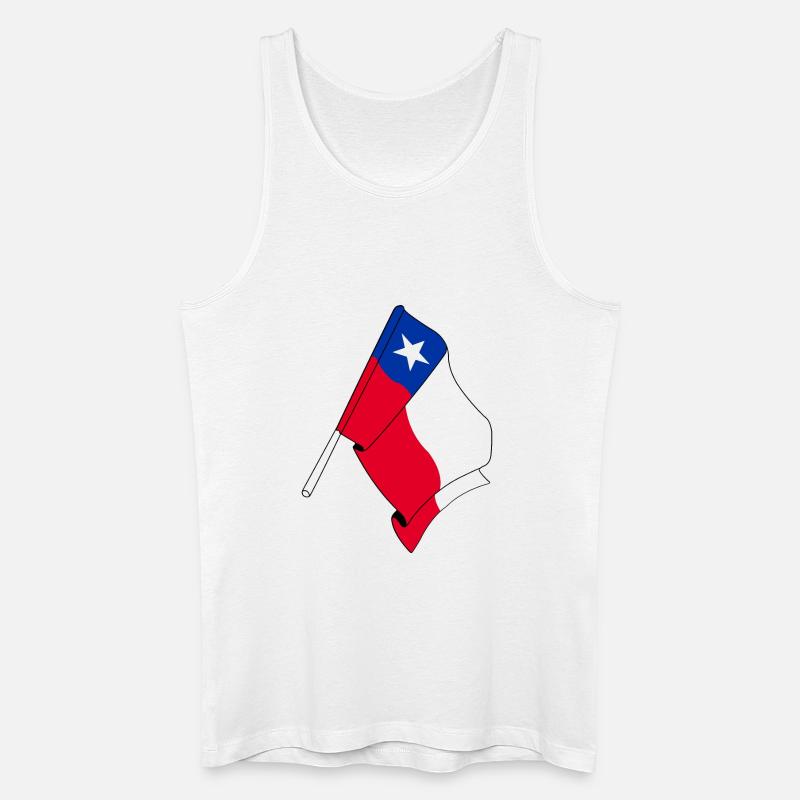 Flagge Chile - Männer Bio Tank Top - Weiß