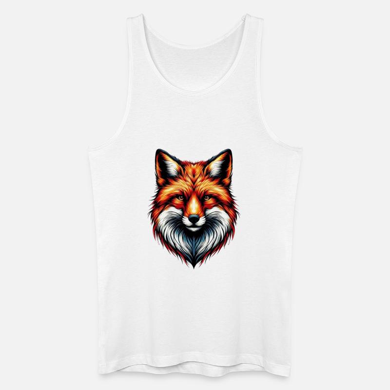 Fuchs - Männer Bio Tank Top - Weiß