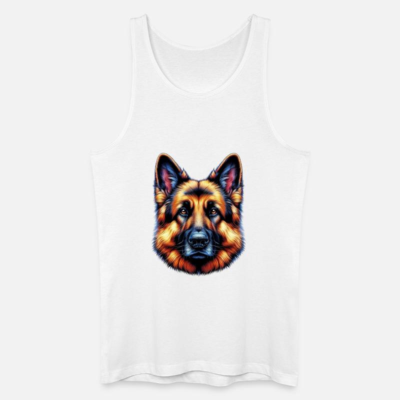 Deutscher Schäferhund Rex - Männer Bio Tank Top - Weiß