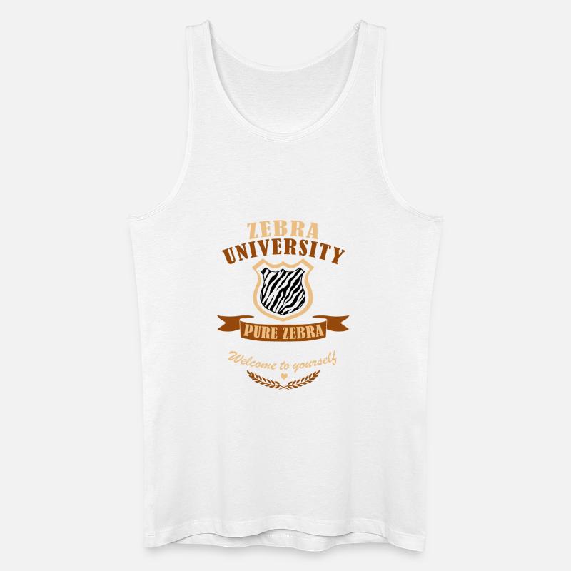 Zebra-Diplom - Männer Bio Tank Top - Weiß