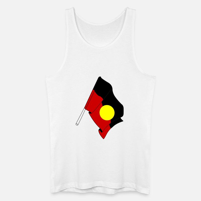 Flagge der Aborigines - Männer Bio Tank Top - Weiß