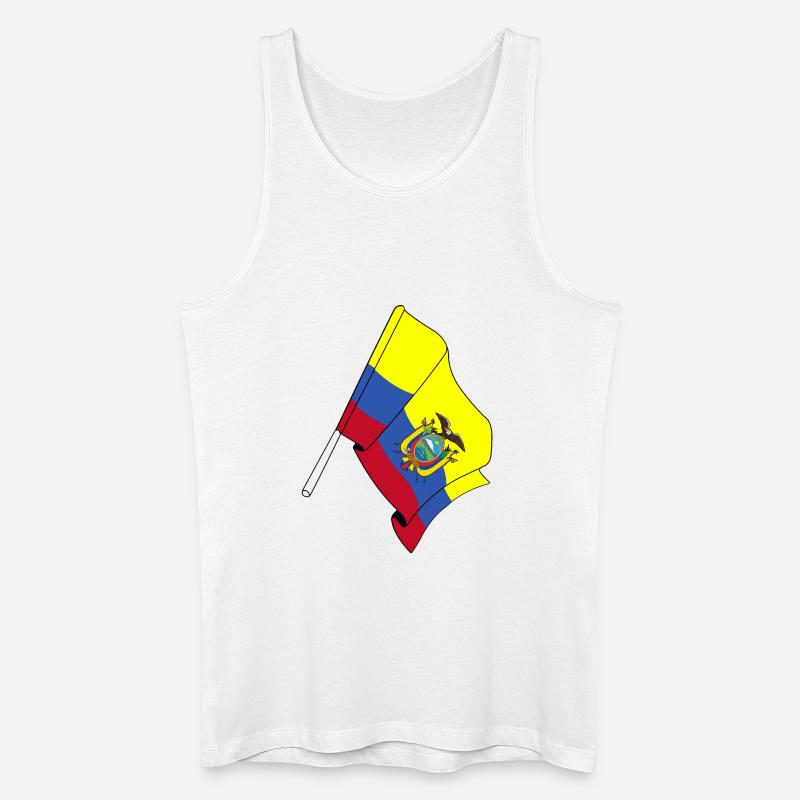 Flagge Ecuador - Männer Bio Tank Top - Weiß
