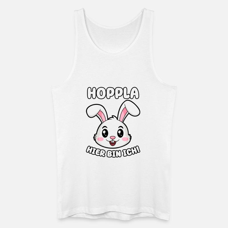 Hoppla hier bin ich! - Männer Bio Tank Top - Weiß