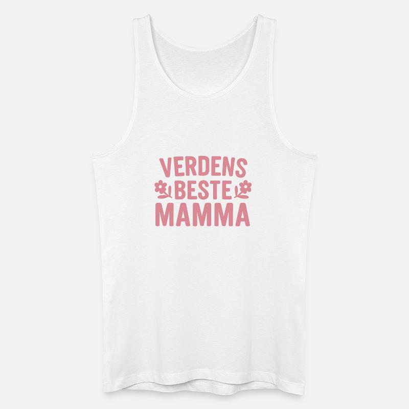 Das beste Mama-Herz-Design der Welt - Männer Bio Tank Top - Weiß