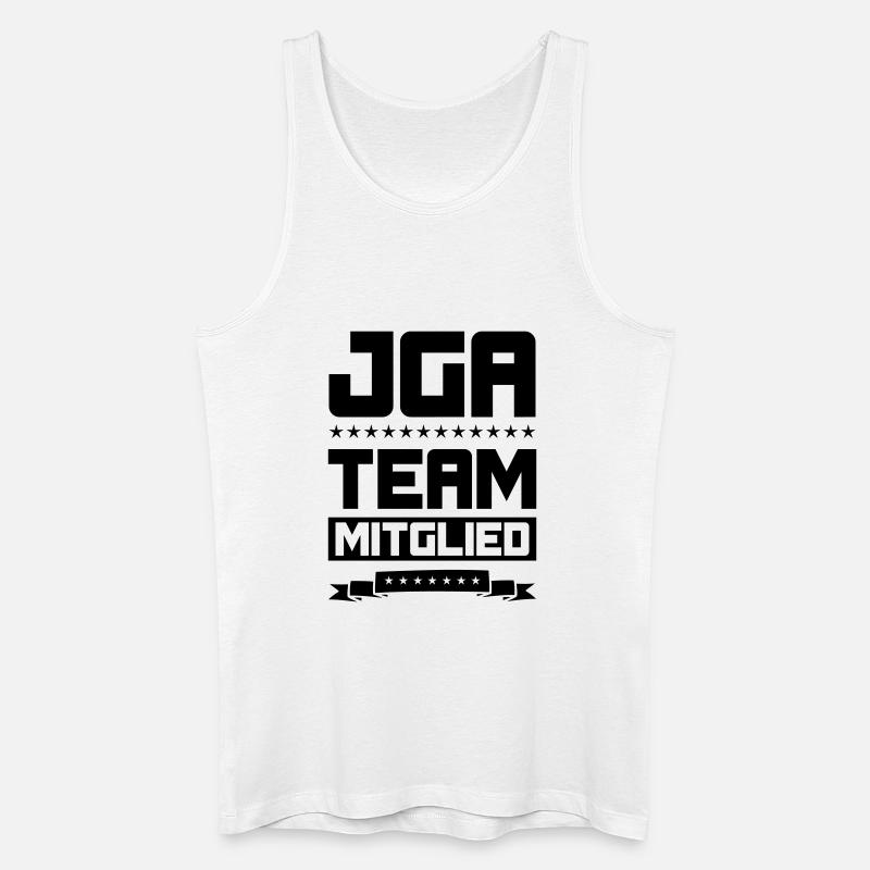 JGA TEAM MITGLIED - Männer Bio Tank Top - Weiß