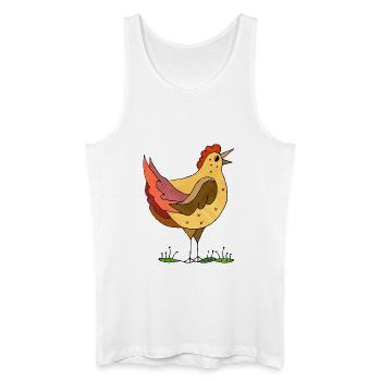 hen - Men’s Organic Tank Top - white - Front