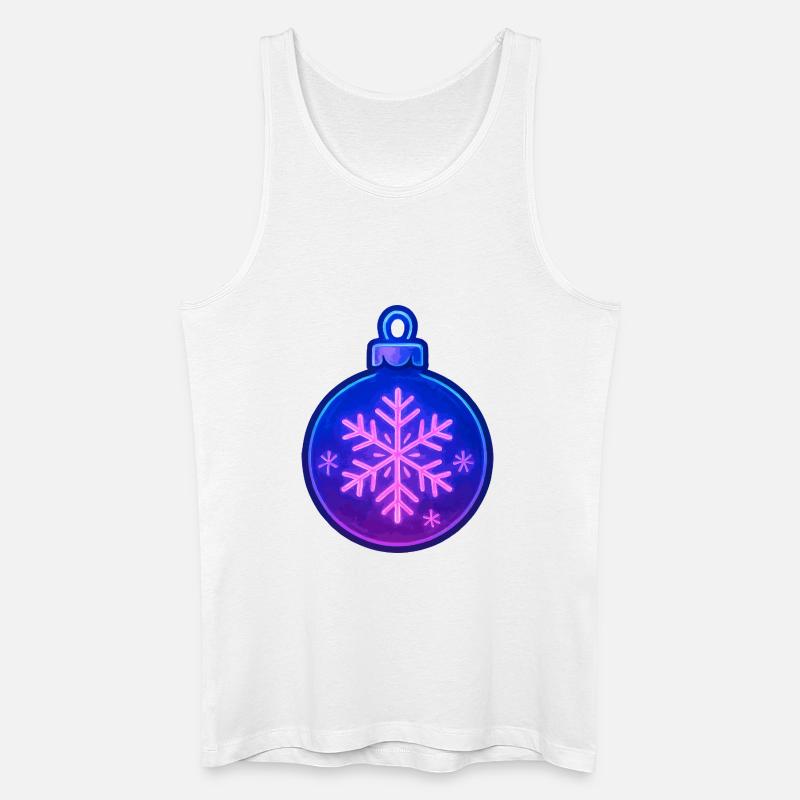Weihnachtskugel Ornament - Männer Bio Tank Top - Weiß