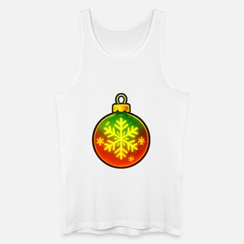 Weihnachtskugel Schneeflocke Ornament - Männer Bio Tank Top - Weiß