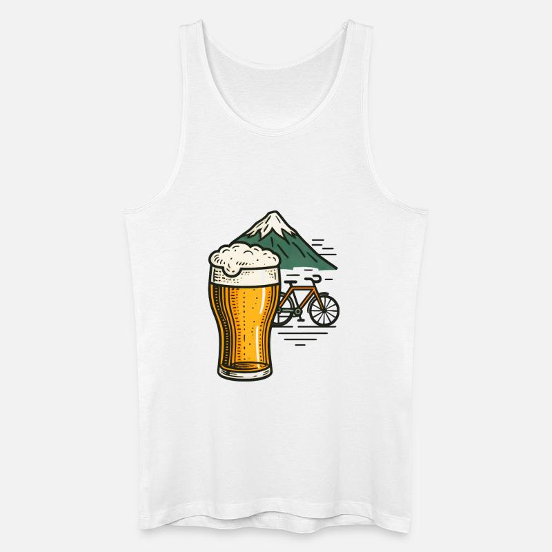 Berg Bier Radfahrt - Männer Bio Tank Top - Weiß
