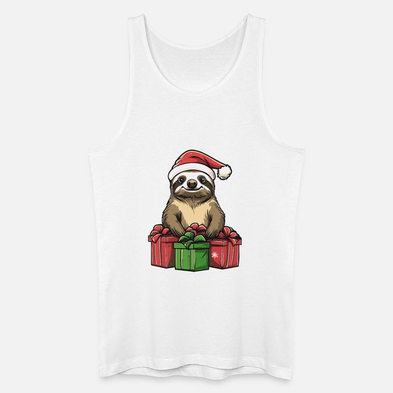 Faultier Weihnachten Geschenke - Männer Bio Tank Top - Weiß