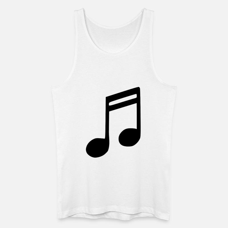 Musik Note Musiknote schwarz - Männer Bio Tank Top - Weiß