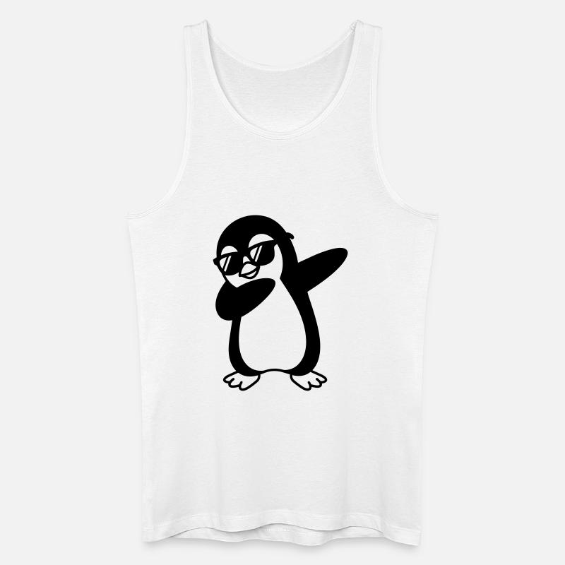 Pinguin Dab - Männer Bio Tank Top - Weiß
