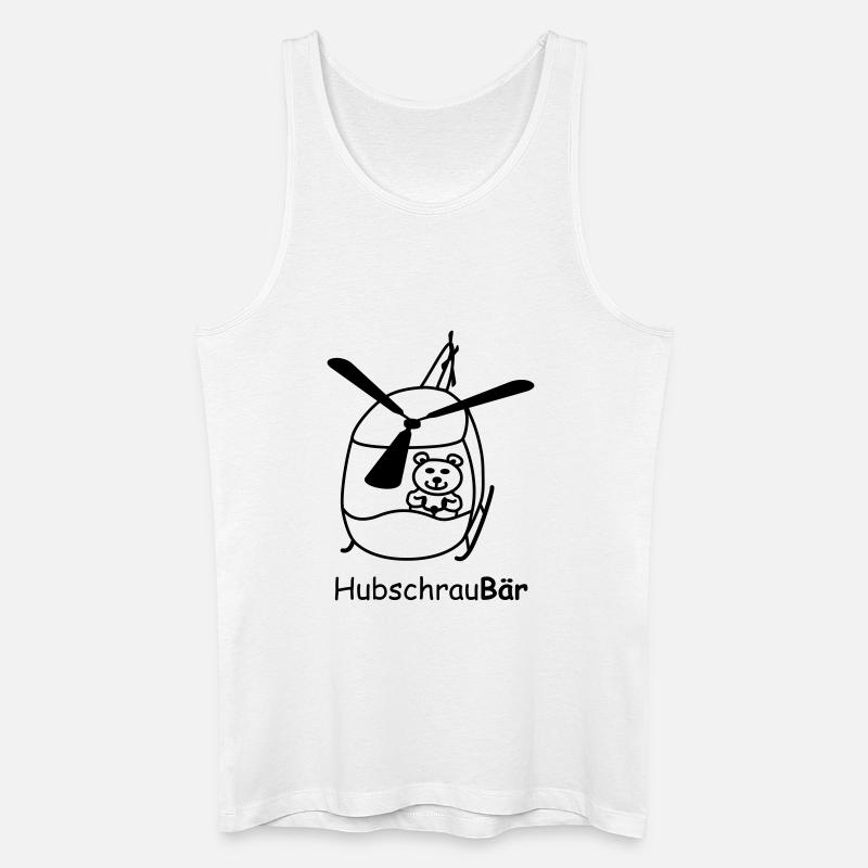 Hubschrau-Baer - Männer Bio Tank Top - Weiß