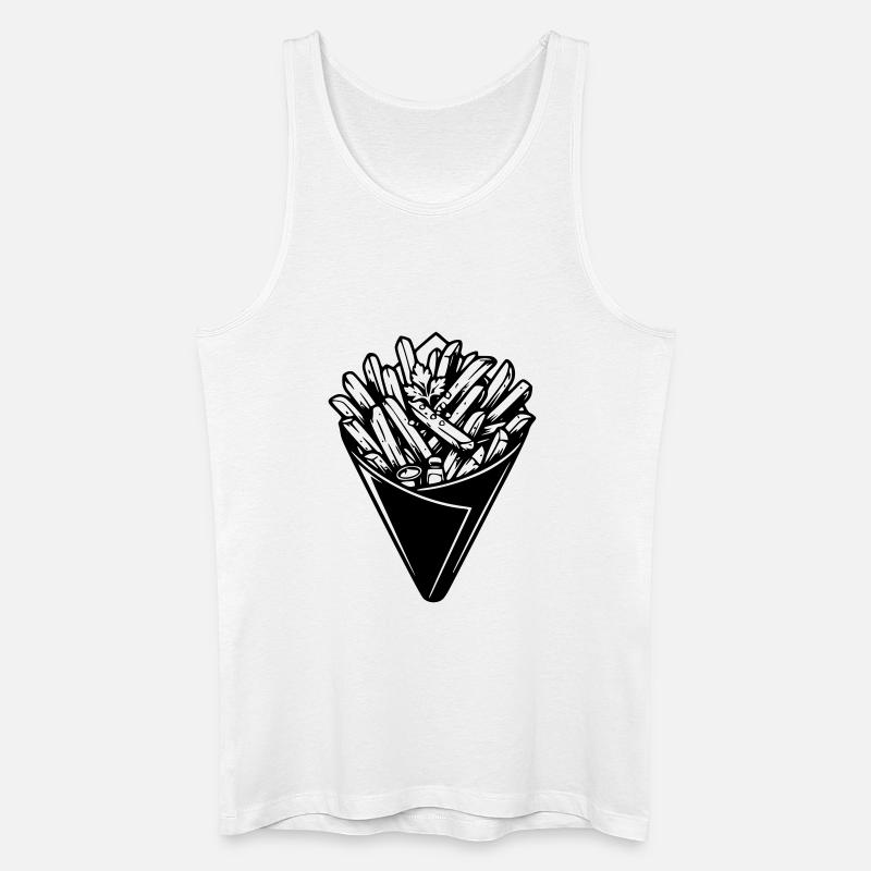 cornet_de_frites - Männer Bio Tank Top - Weiß