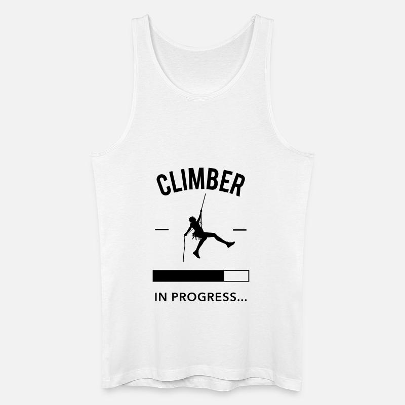 Climber in Progress - Männer Bio Tank Top - Weiß