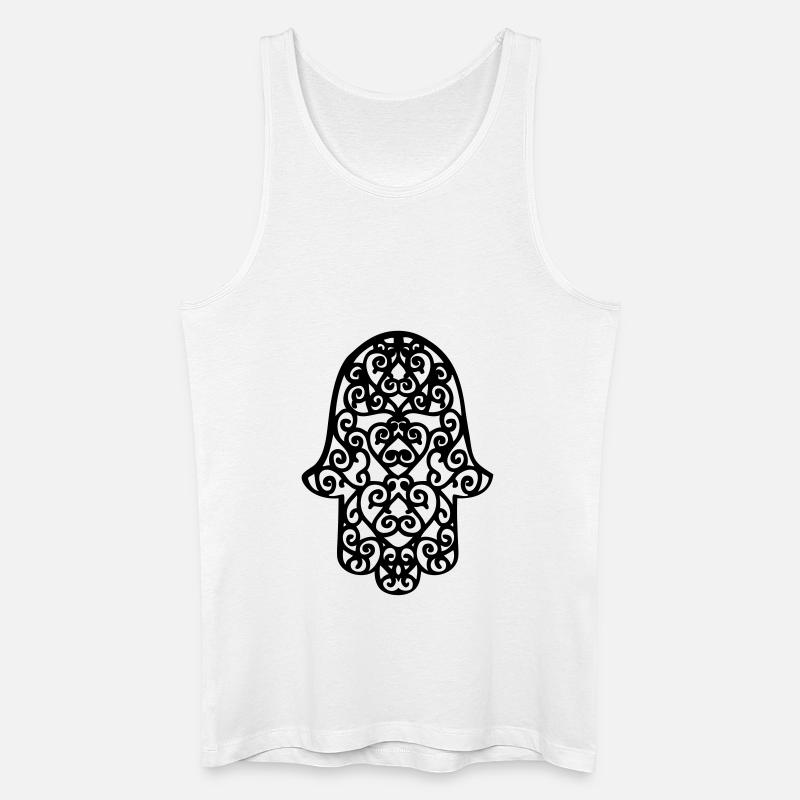 hand der fatima hamsa - Männer Bio Tank Top - Weiß