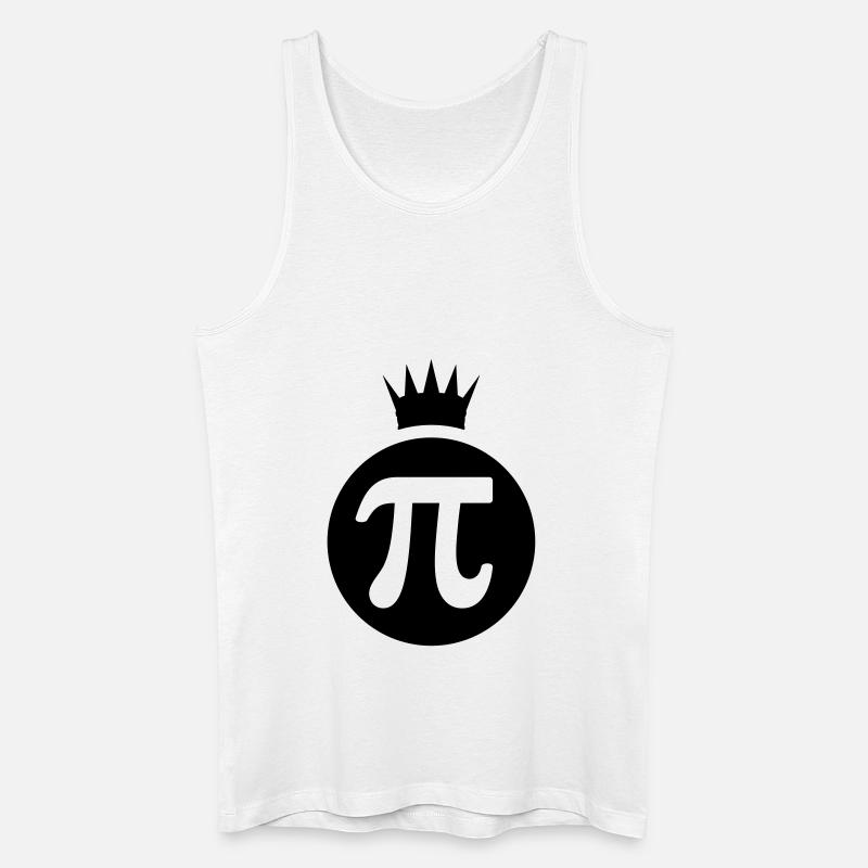 Pi king / Pi König (1c) - Männer Bio Tank Top - Weiß