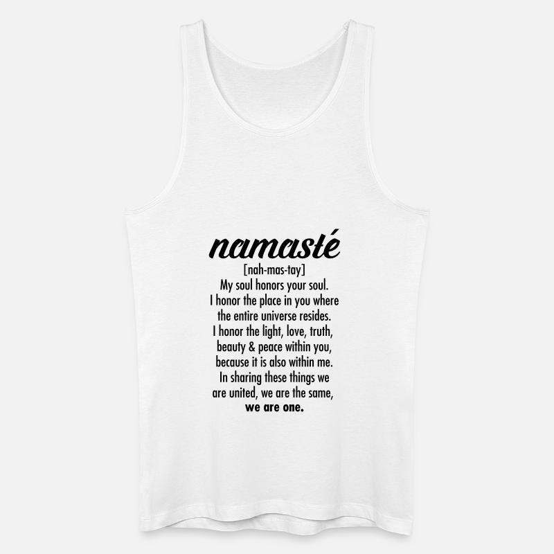 Namasté - Männer Bio Tank Top - Weiß