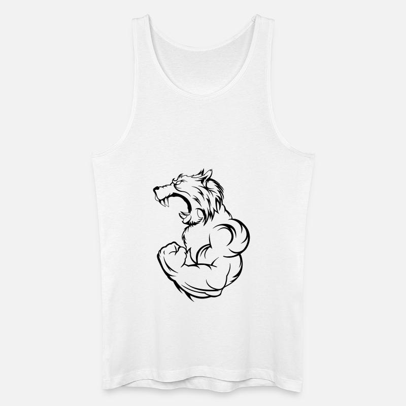 wolf_beast - Männer Bio Tank Top - Weiß