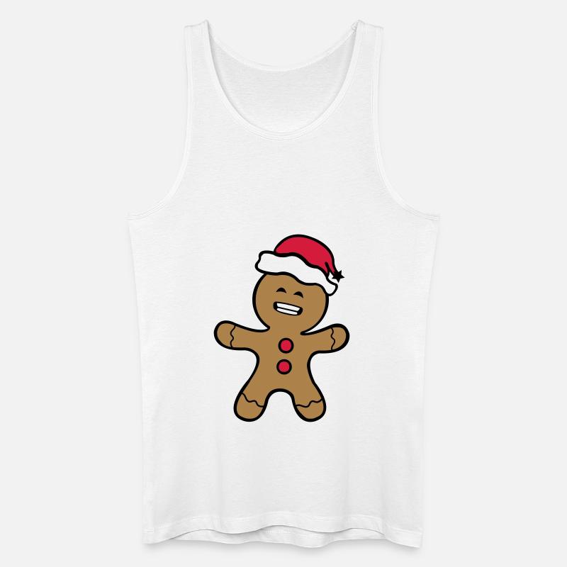 lebkuchenmann_02 - Männer Bio Tank Top - Weiß