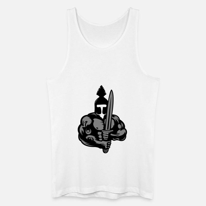 spartan warrior - Männer Bio Tank Top - Weiß