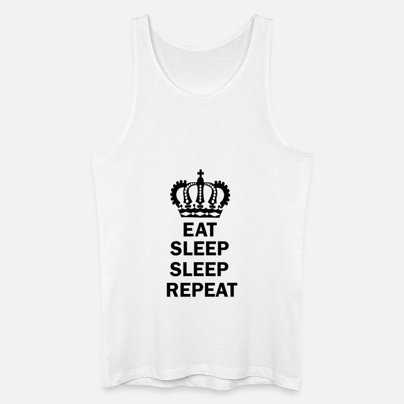 Eat Sleep Sleep Repeat - Männer Bio Tank Top - Weiß