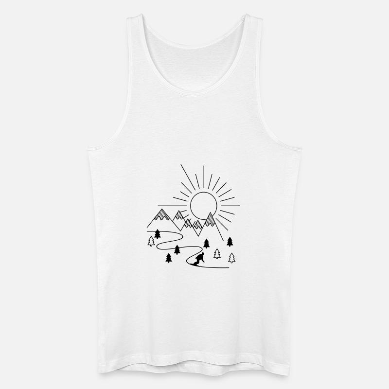 snowboarder - Männer Bio Tank Top - Weiß