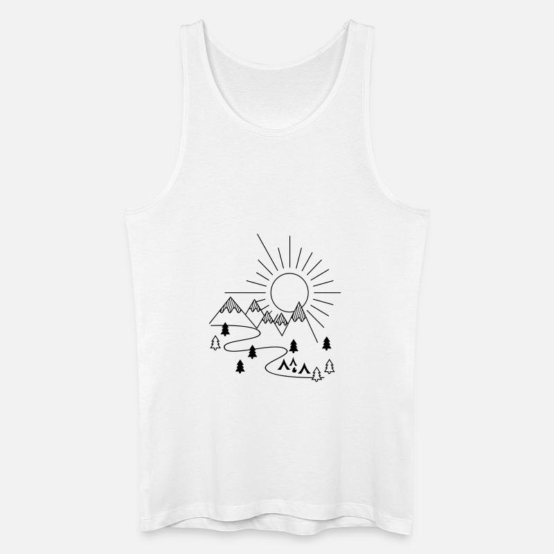 Camping - Männer Bio Tank Top - Weiß