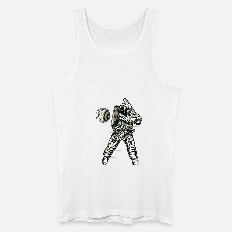 Space Baseball - Männer Bio Tank Top - Weiß
