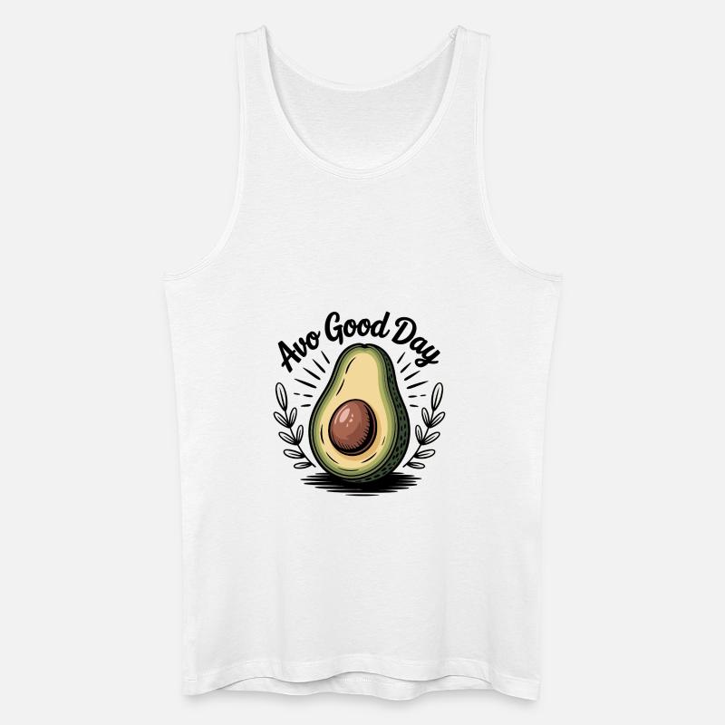 Avo Good Day - Männer Bio Tank Top - Weiß