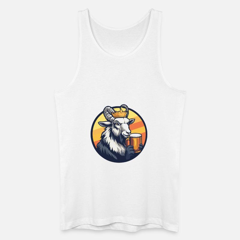 Bergziege Bier - Männer Bio Tank Top - Weiß