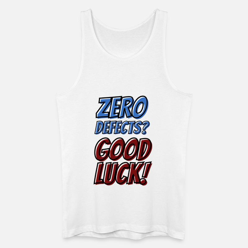 Zero Defects Good luck - Männer Bio Tank Top - Weiß