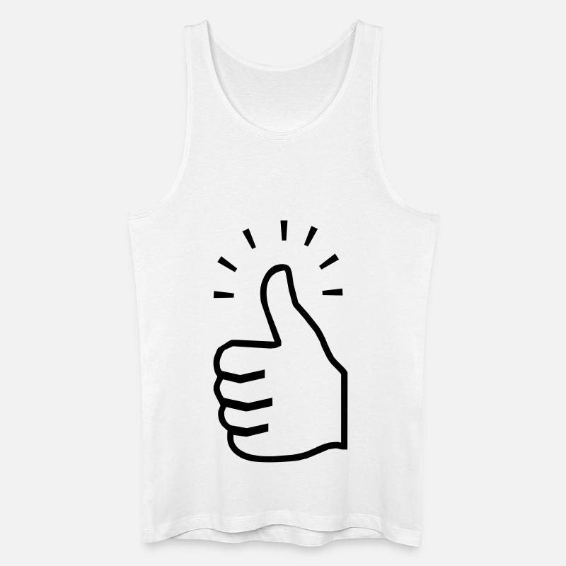 Daumen hoch - Männer Bio Tank Top - Weiß