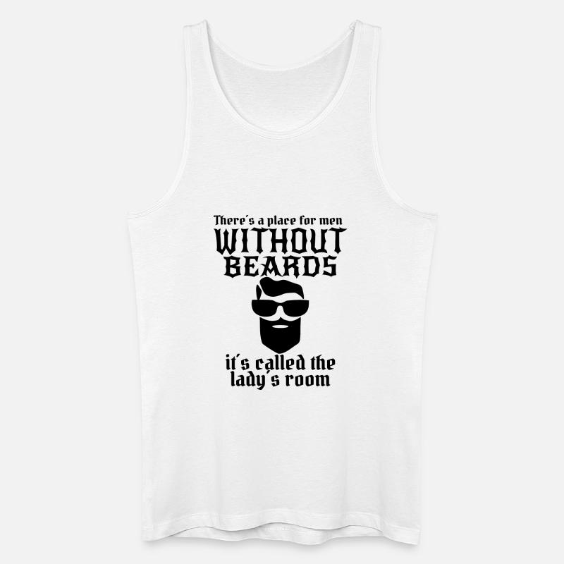 Mann mit Bart - Männer Bio Tank Top - Weiß