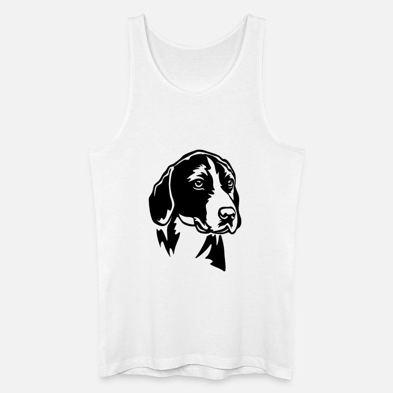 Hamiltonstövare Kopf - Männer Bio Tank Top - Weiß