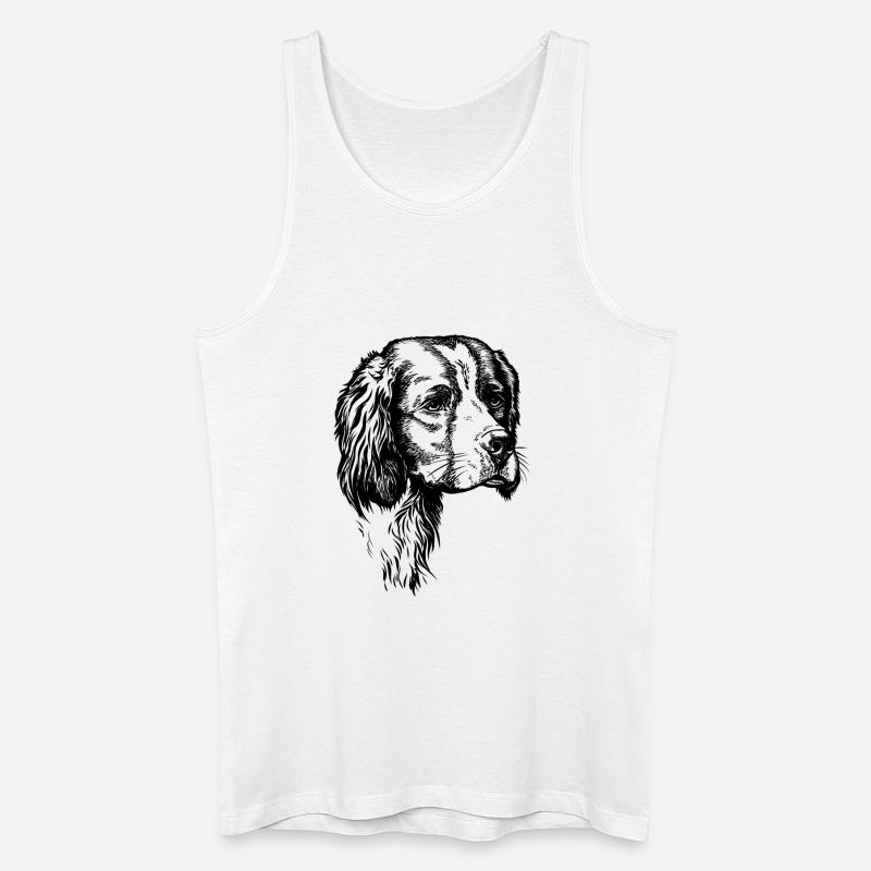 IRW Setter Portrait - Männer Bio Tank Top - Weiß