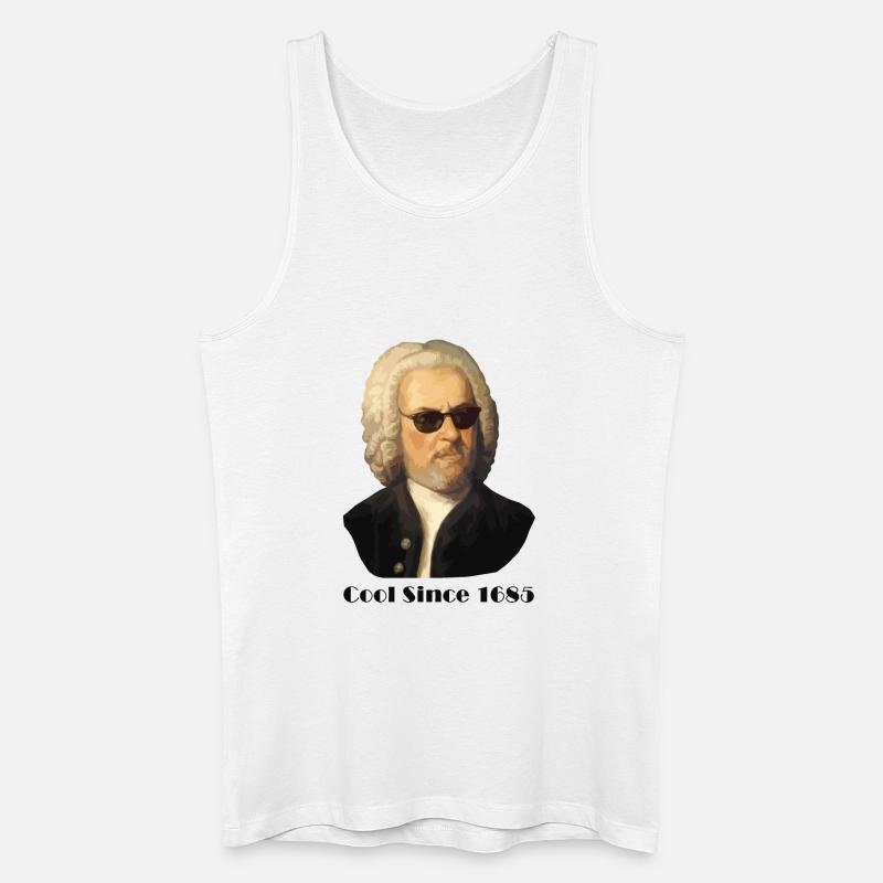 Johann Sebastian Bach – Cool con occhiali da sole e - Canotta ecologica da uomo - bianco