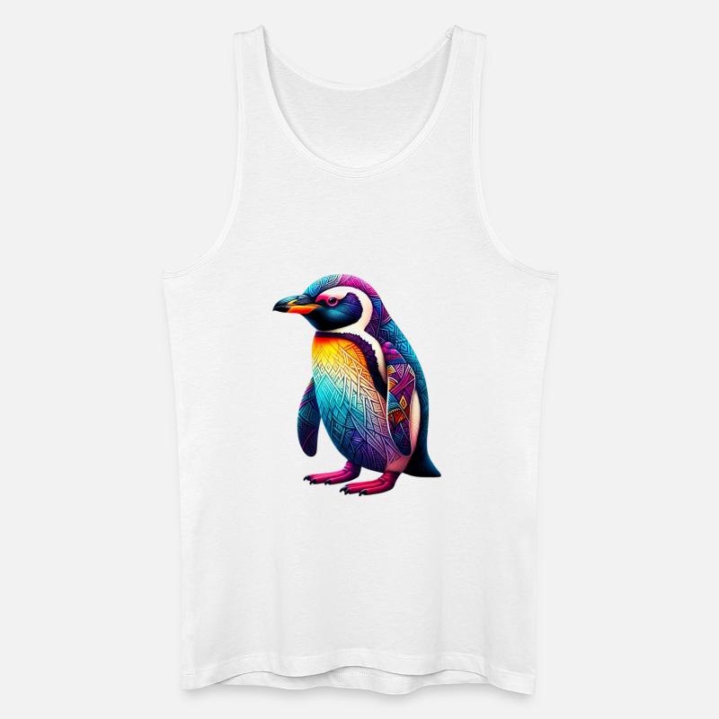 Pinguin - Männer Bio Tank Top - Weiß