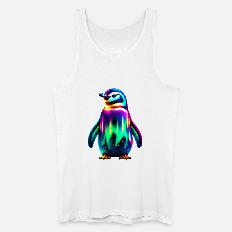 Pinguin - Männer Bio Tank Top - Weiß