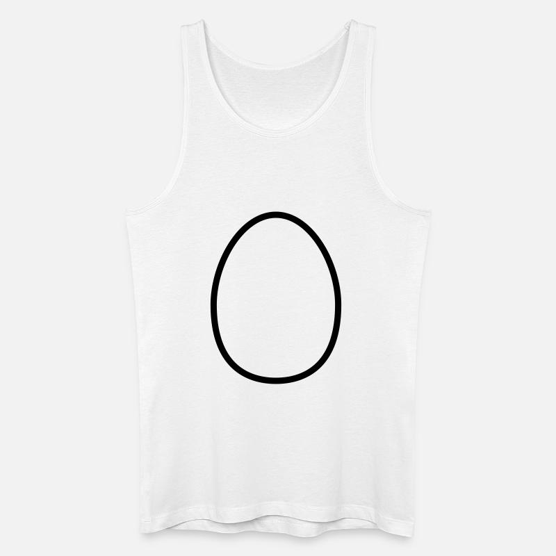 Easter Egg Contour – Minimalist Easter Design - Men’s Organic Tank Top - white