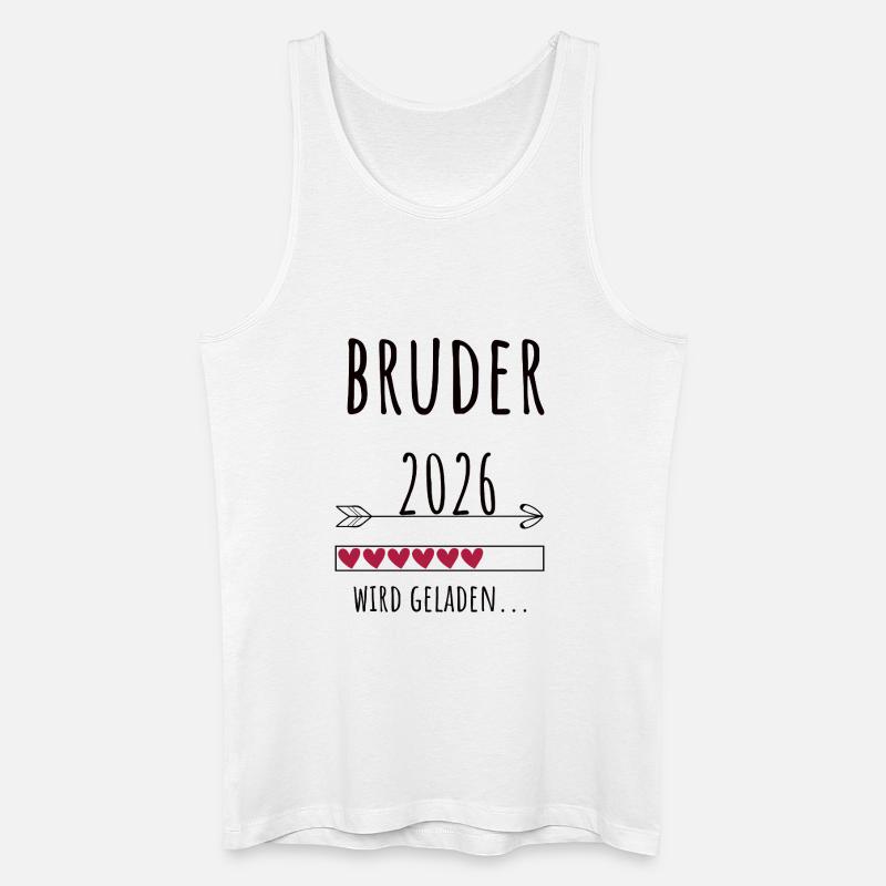 Werdender Bruder 2026 Geschenk Schwangerschaft - Männer Bio Tank Top - Weiß
