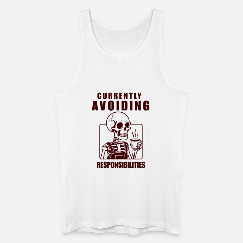 Skeleton Avoiding Responsibilities Design - Männer Bio Tank Top - Weiß
