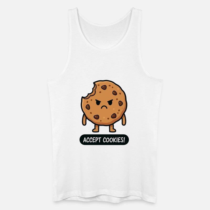 Accepter les cookies - Débardeur bio Homme - blanc