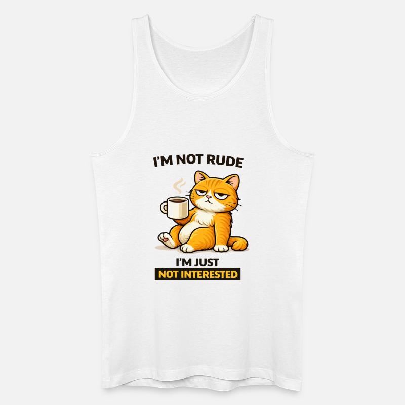 Mürrische Katzenkaffee-Einstellung - Männer Bio Tank Top - Weiß