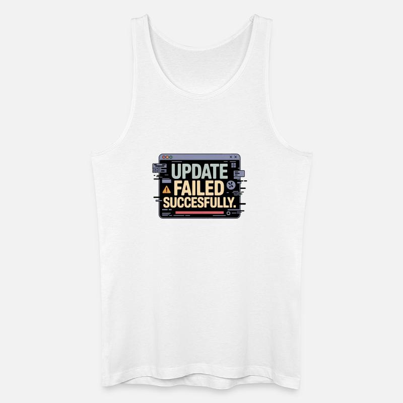 update-failed-successfully - Männer Bio Tank Top - Weiß
