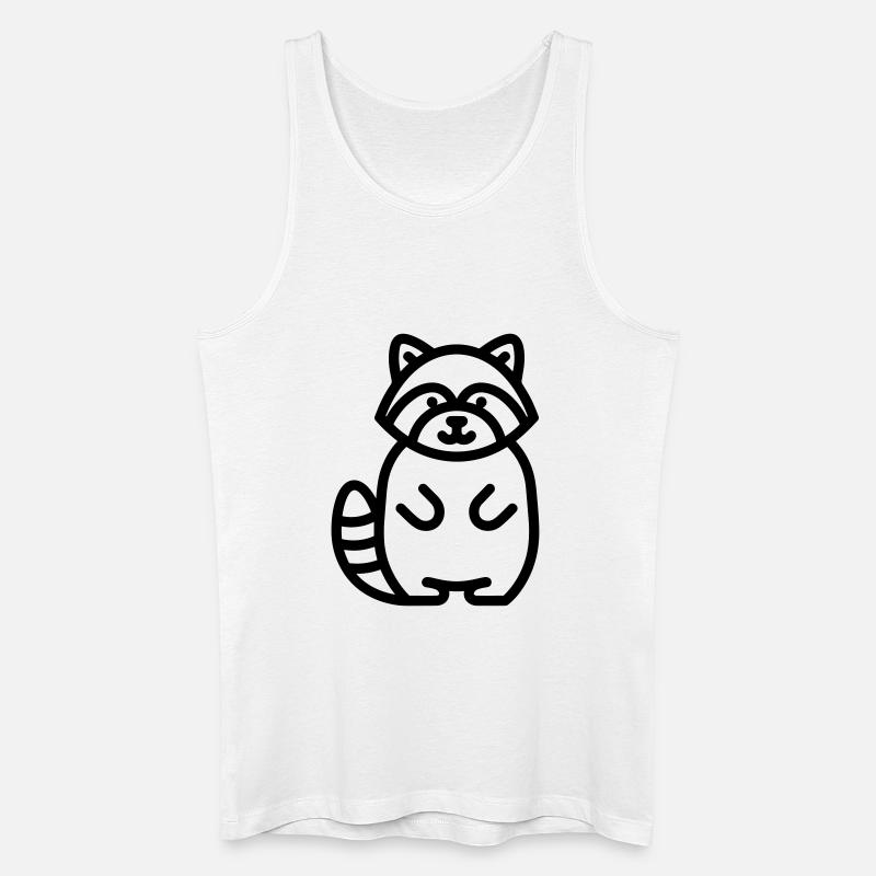Waschbär - Männer Bio Tank Top - Weiß