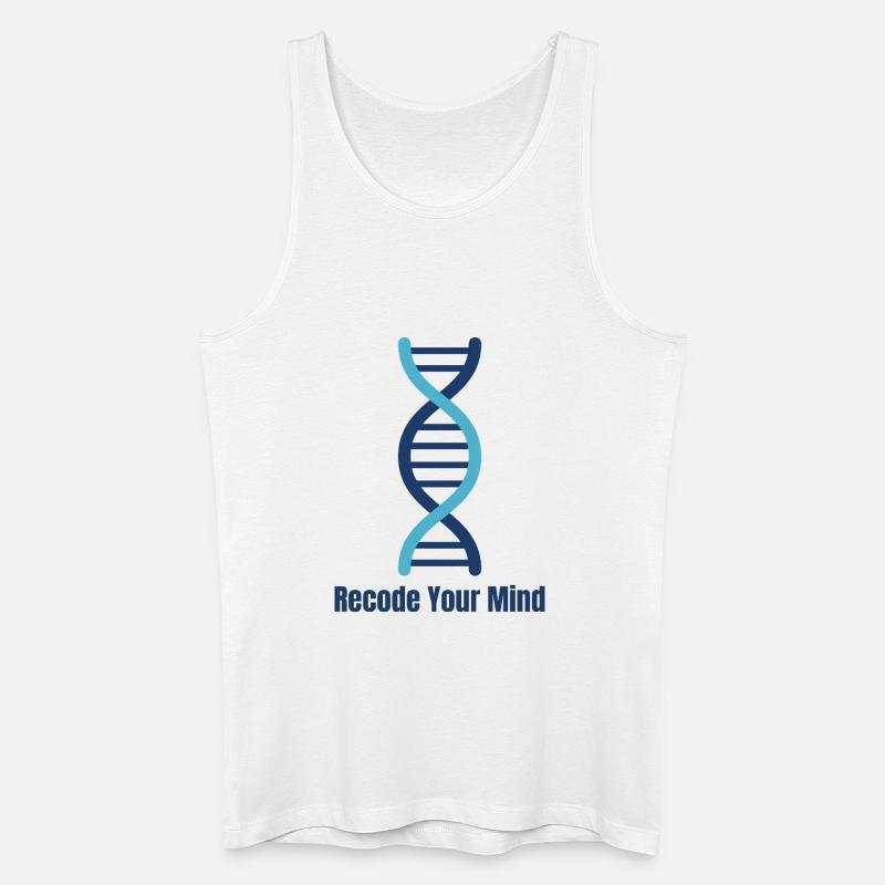 Recode Your Mind DNA Mindset - Männer Bio Tank Top - Weiß