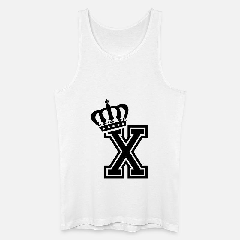 Buchstabe X - Männer Bio Tank Top - Weiß