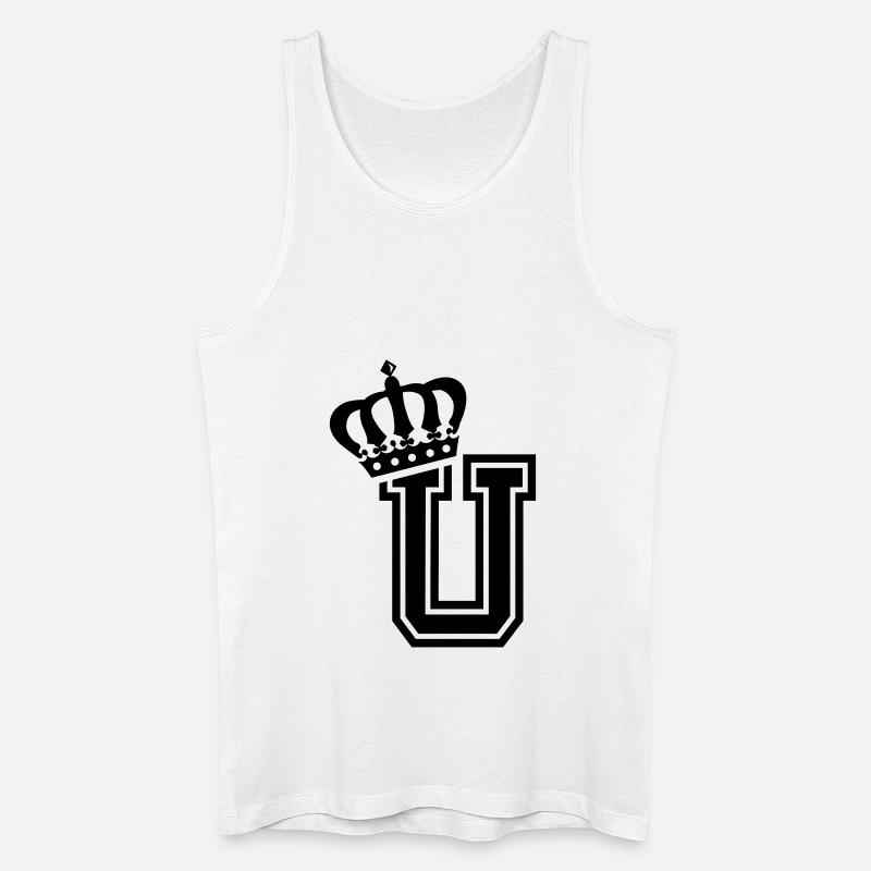 Buchstabe U - Männer Bio Tank Top - Weiß