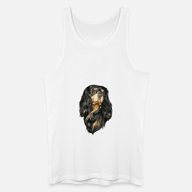 Black and Tan Cavalier - Männer Bio Tank Top - Weiß